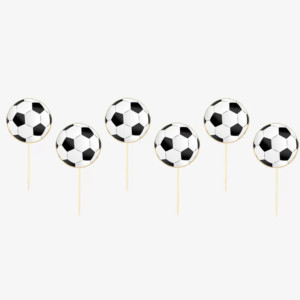 Cheap 10 Football Cocktail Picks Cake Toppers