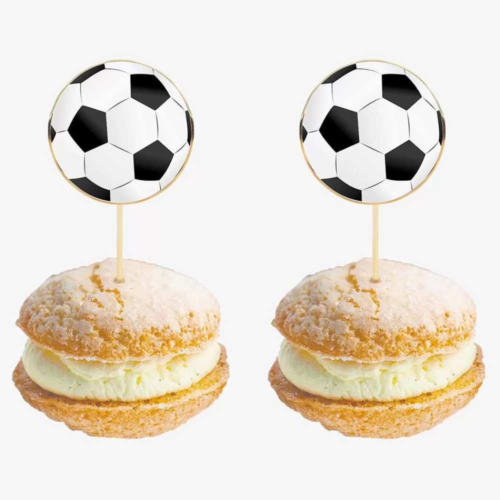 Cheap 10 Football Cocktail Picks Cake Toppers