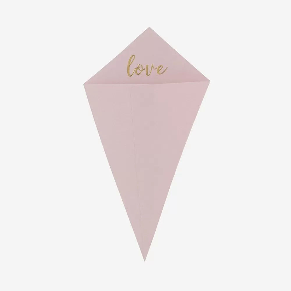 Flash Sale 10 Pink Love Cones Gift Bags