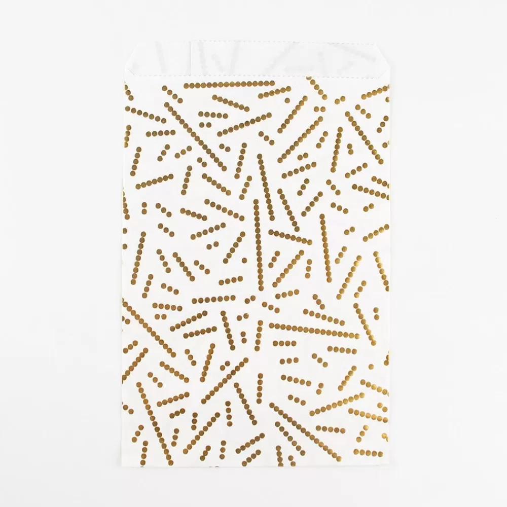 Outlet 10 Pouches - Metallic Gold Pearls Gift Bags