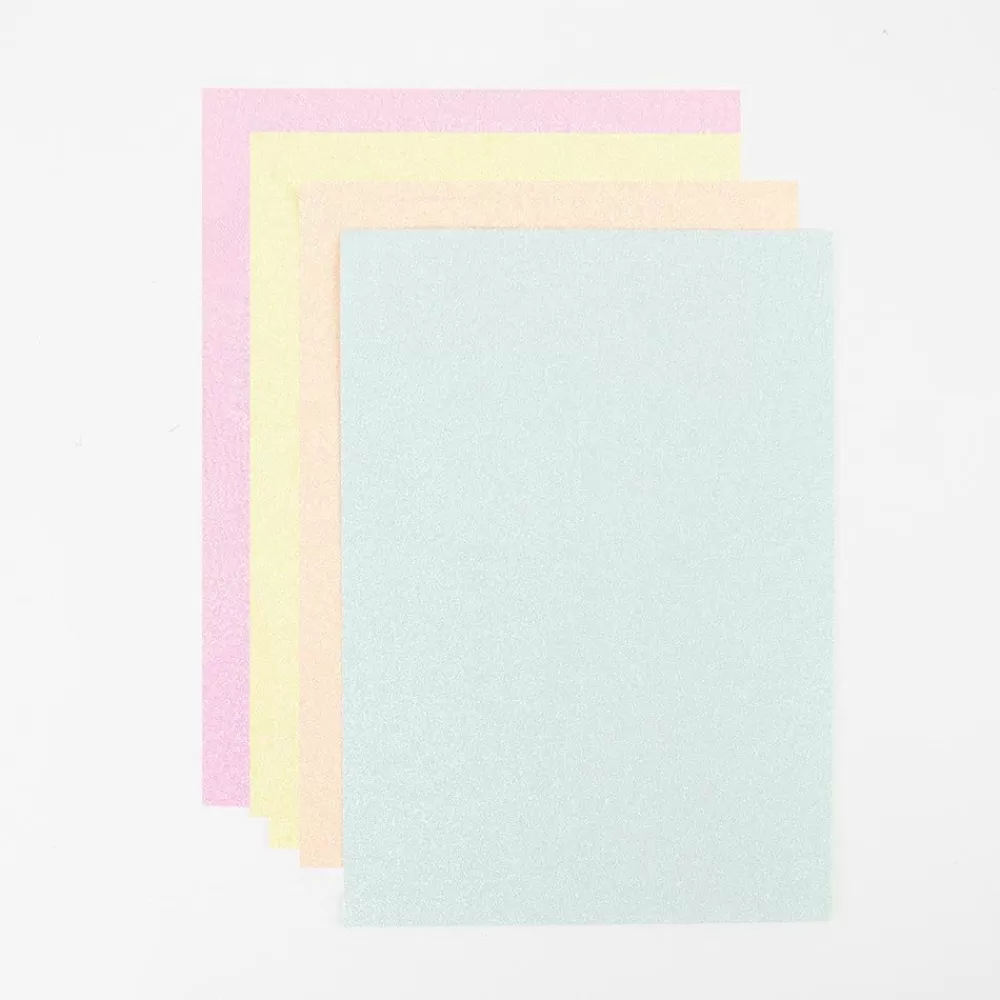 Clearance 10 Sheets Of Pastel Glitter Paper Arts & Crafts