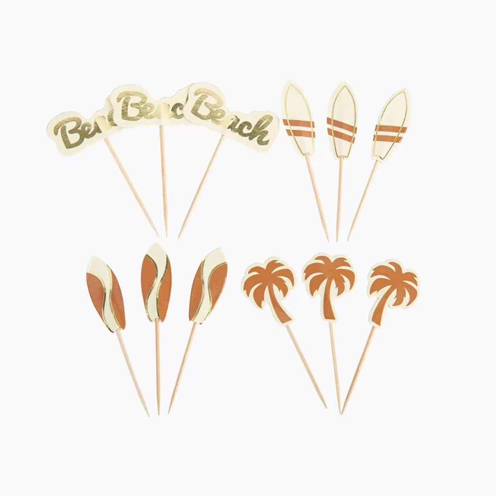 Cheap 12 Beach & Surf Toppers Cake Toppers