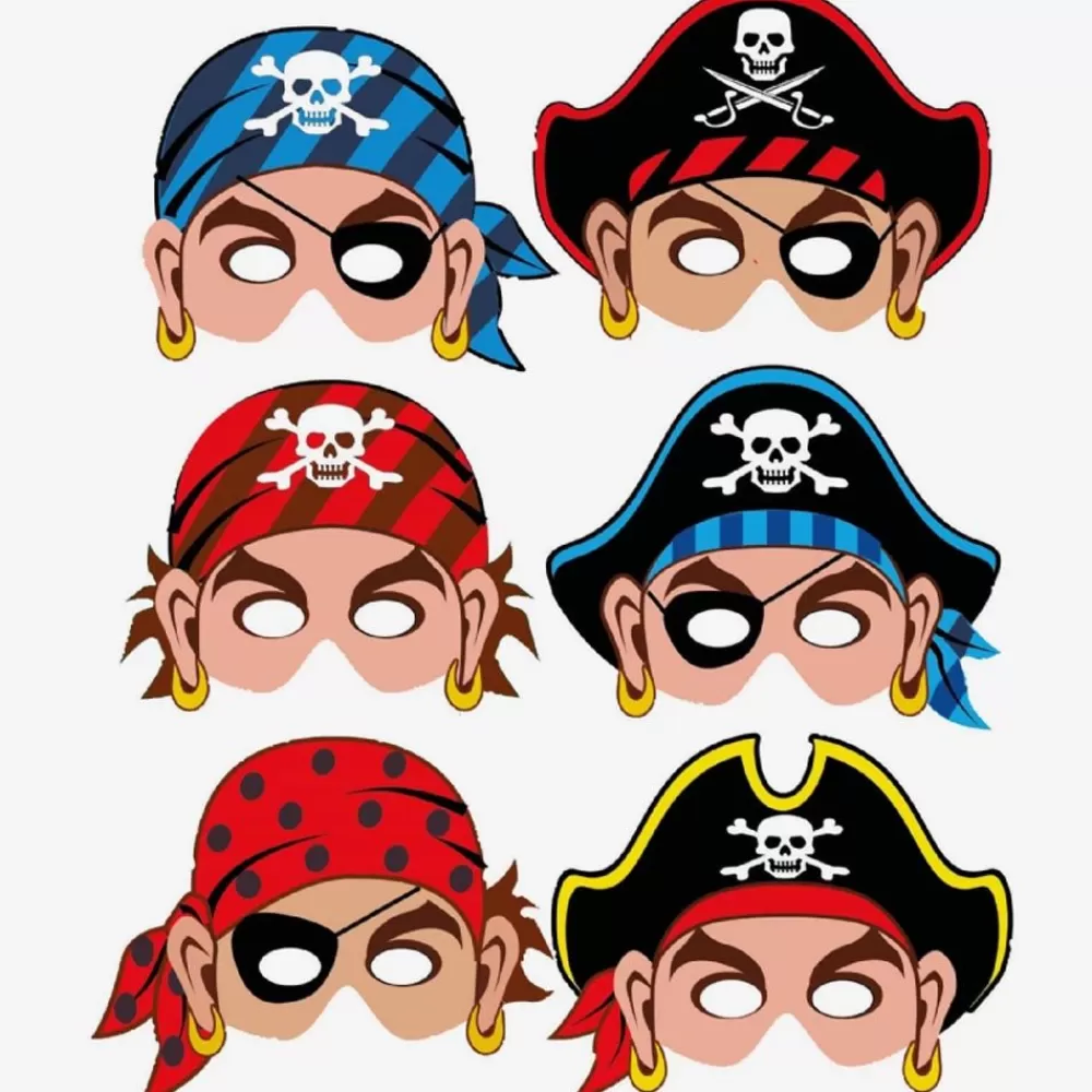 Online 12 Pirate Masks Small Toys