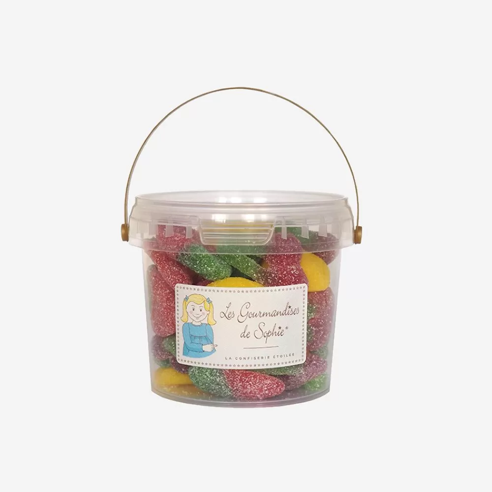 New 1 Bucket Of Fruit Trio Candies Candy