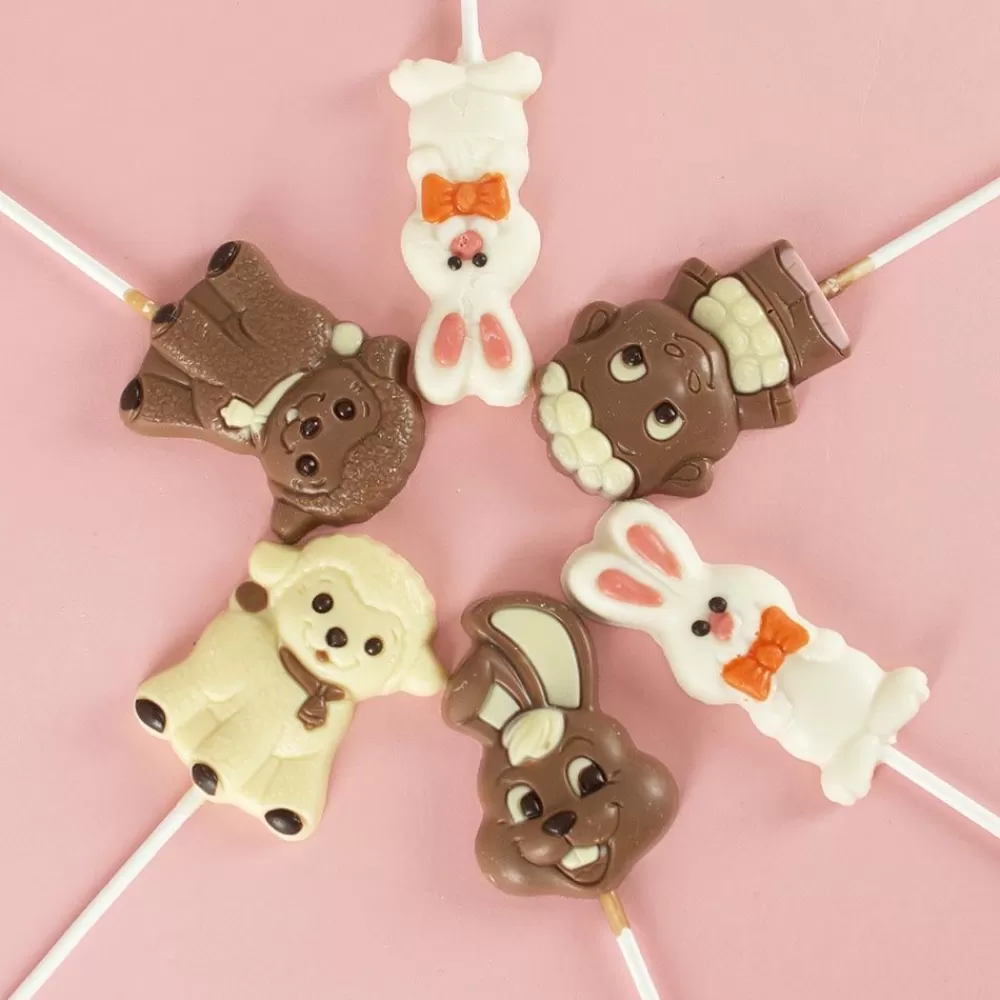 Hot 1 Farm Animal Chocolate Lollipop Candy