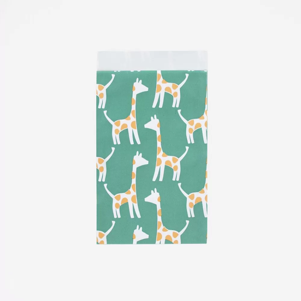 Cheap 1 Green Pouch With Giraffes Gift Bags