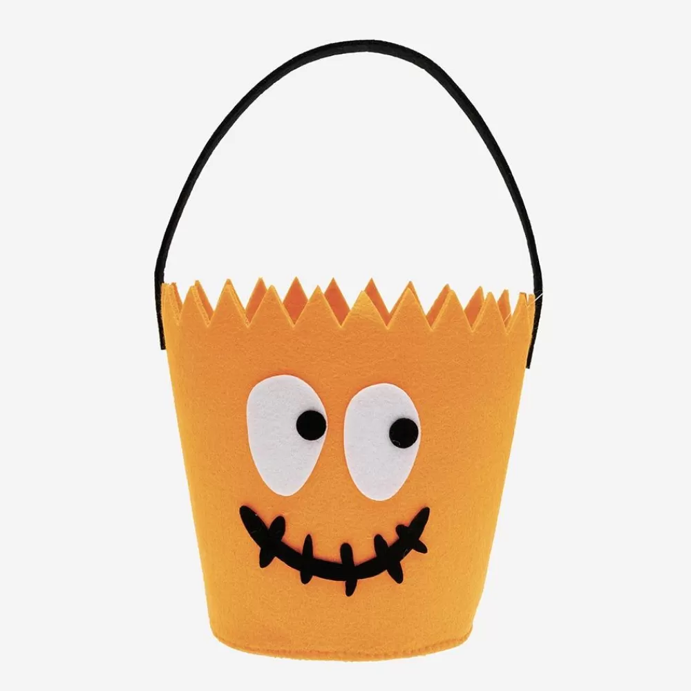 Online 1 Pumpkin Felt Basket Gift Bags