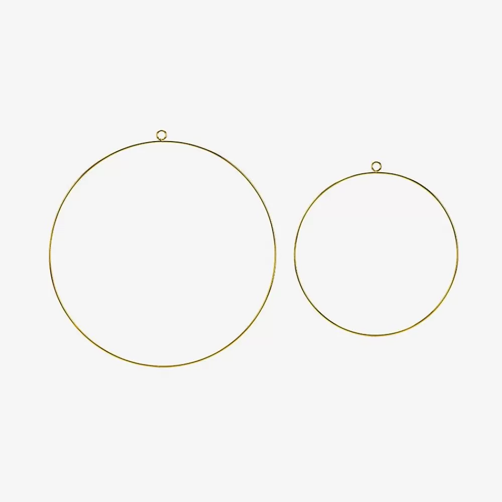 Discount 2 Gold Metal Hoops (20 And 28 Cm) Floral Decorations