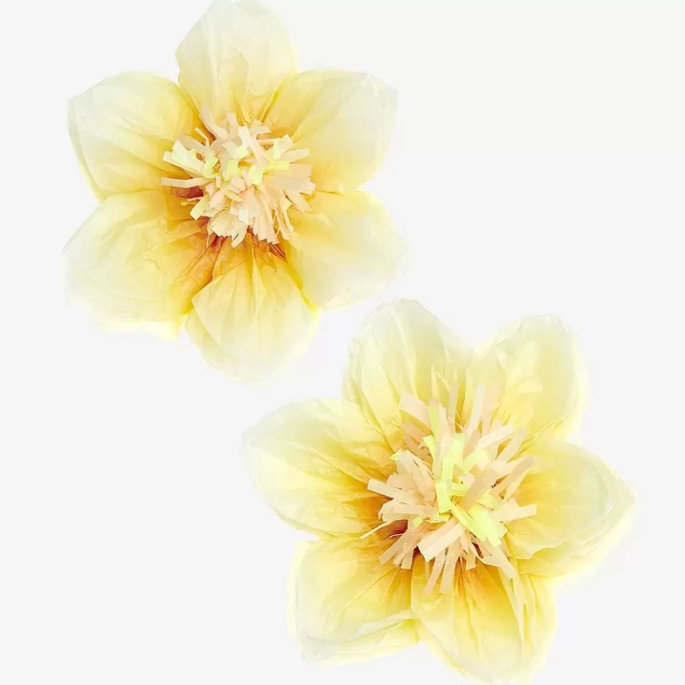 Clearance 2 Tissue Paper Daffodil Flowers Floral Decorations