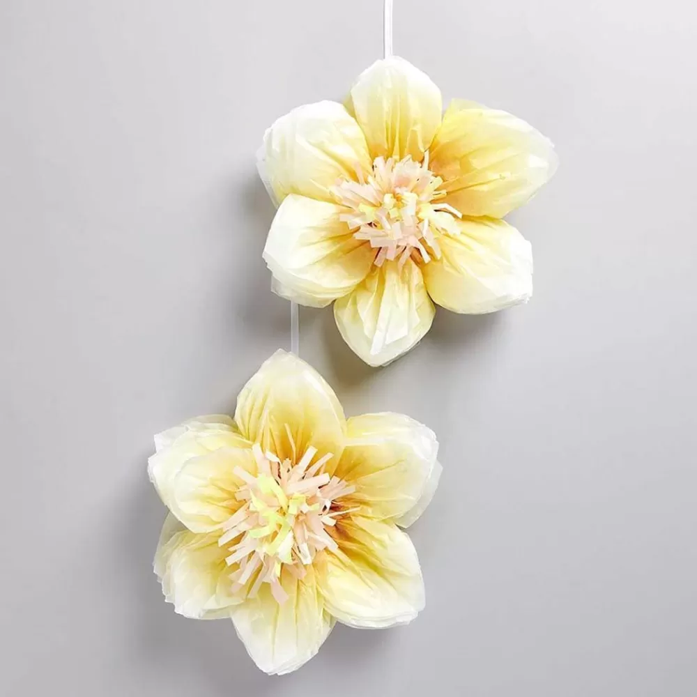 Clearance 2 Tissue Paper Daffodil Flowers Floral Decorations