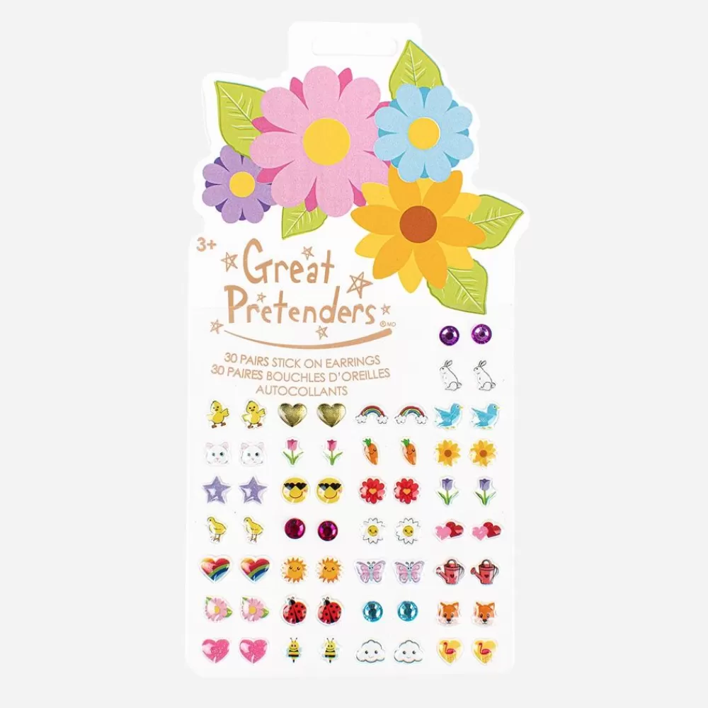 Sale 30 Pairs Of Self-Adhesive Flower Earrings Small Toys