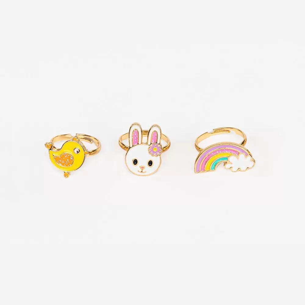 Fashion 3 Chick, Rabbit, Rainbow Rings Small Toys