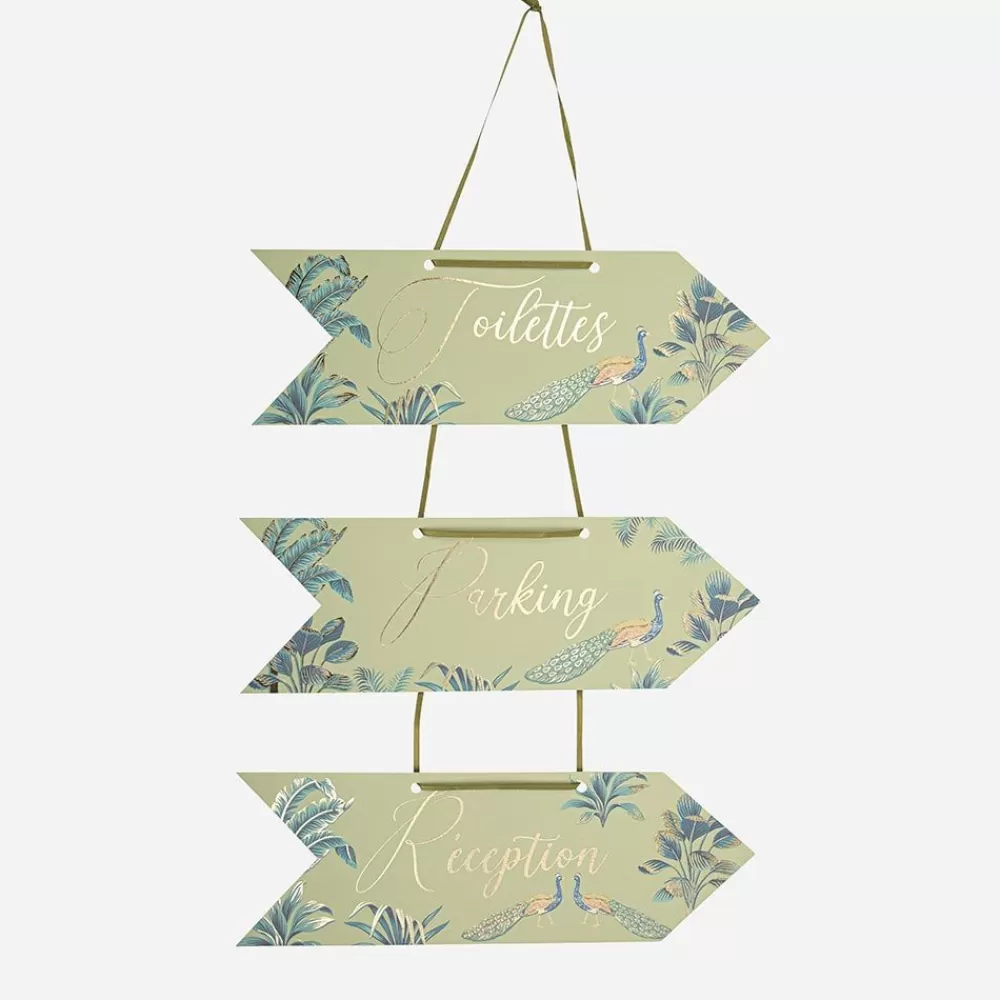 Online 3 Directional Arrows Tropical Peacock Wall Decorations