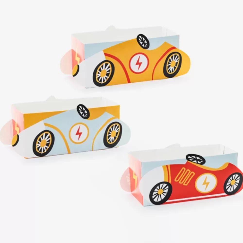 Discount 3 Racing Car Popcorn Boxes Dishes & Centerpieces