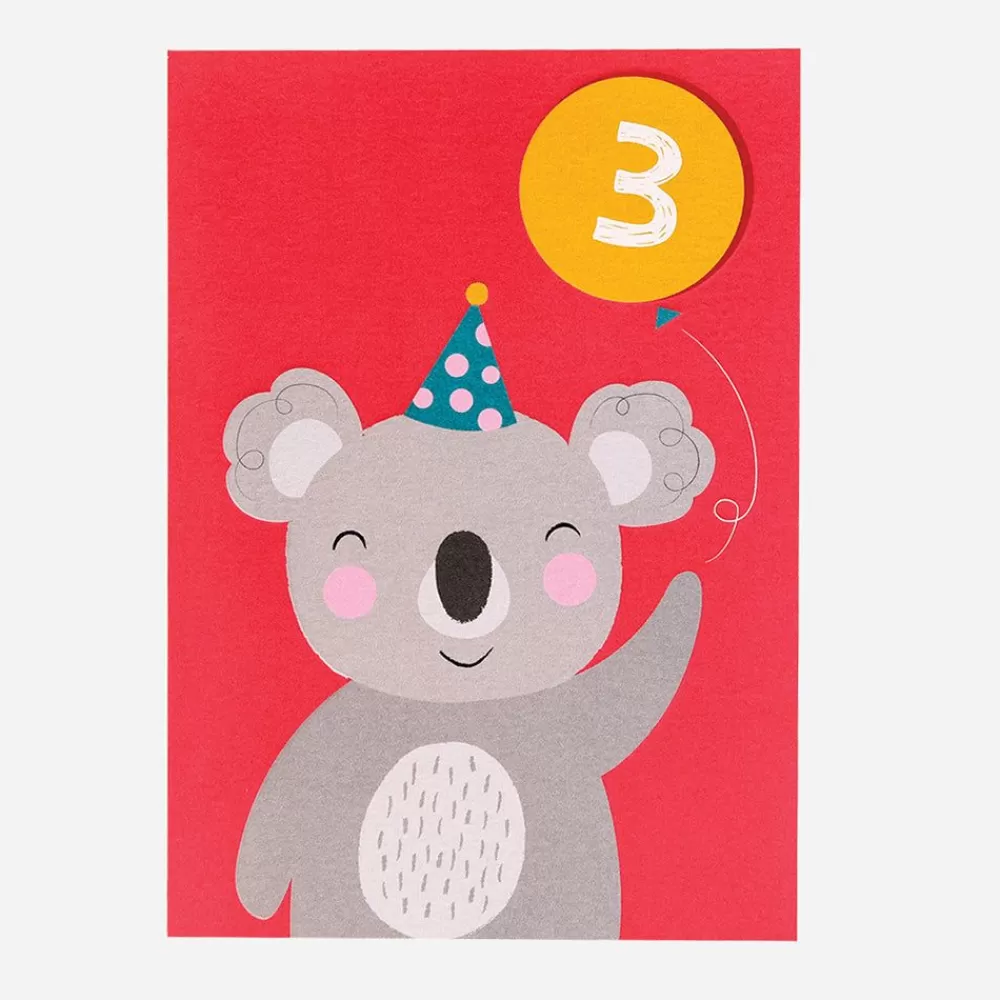 Cheap 3 Year Old Koala Birthday Card Greeting Cards