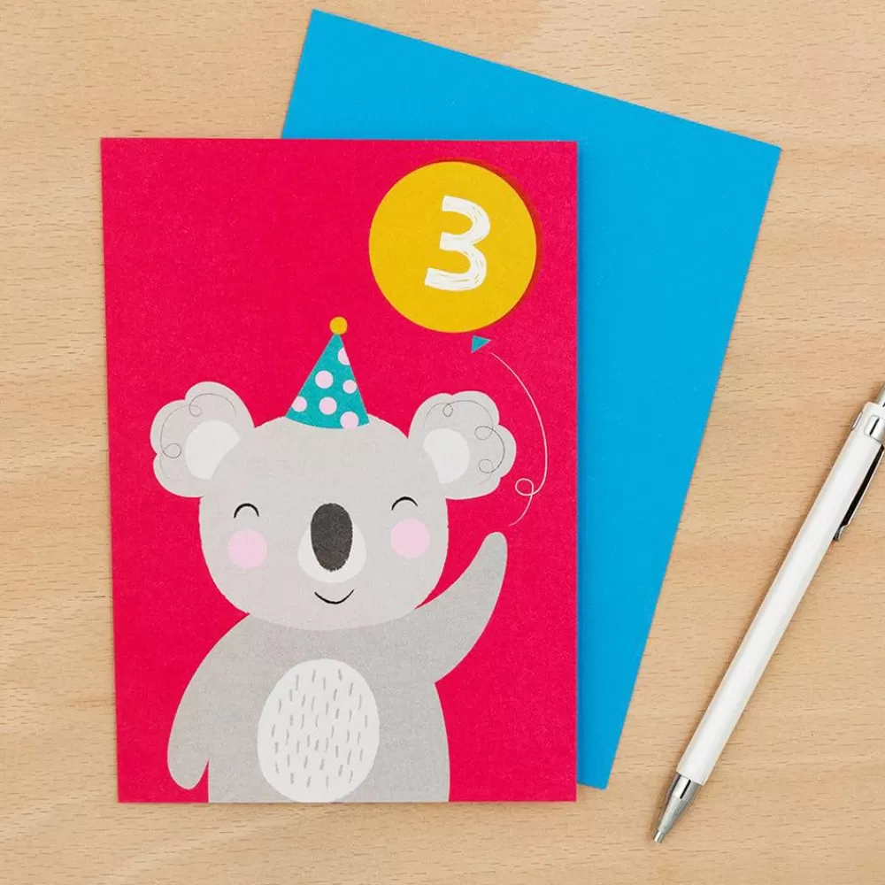 Cheap 3 Year Old Koala Birthday Card Greeting Cards