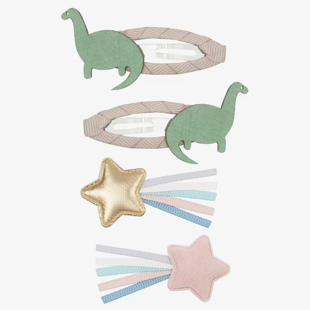 Sale 4 Dino & Star Hair Clips Accessories