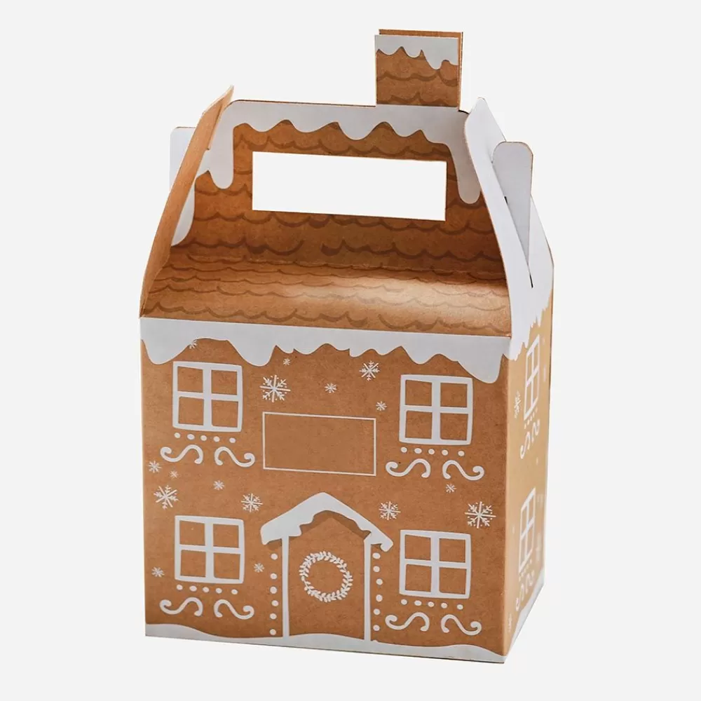 Sale 4 Gingerbread House Boxes Gift Bags