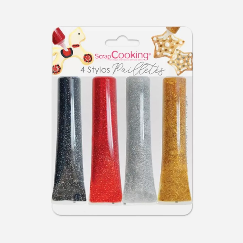 Hot 4 Glitter Food Pens Edible Decoration