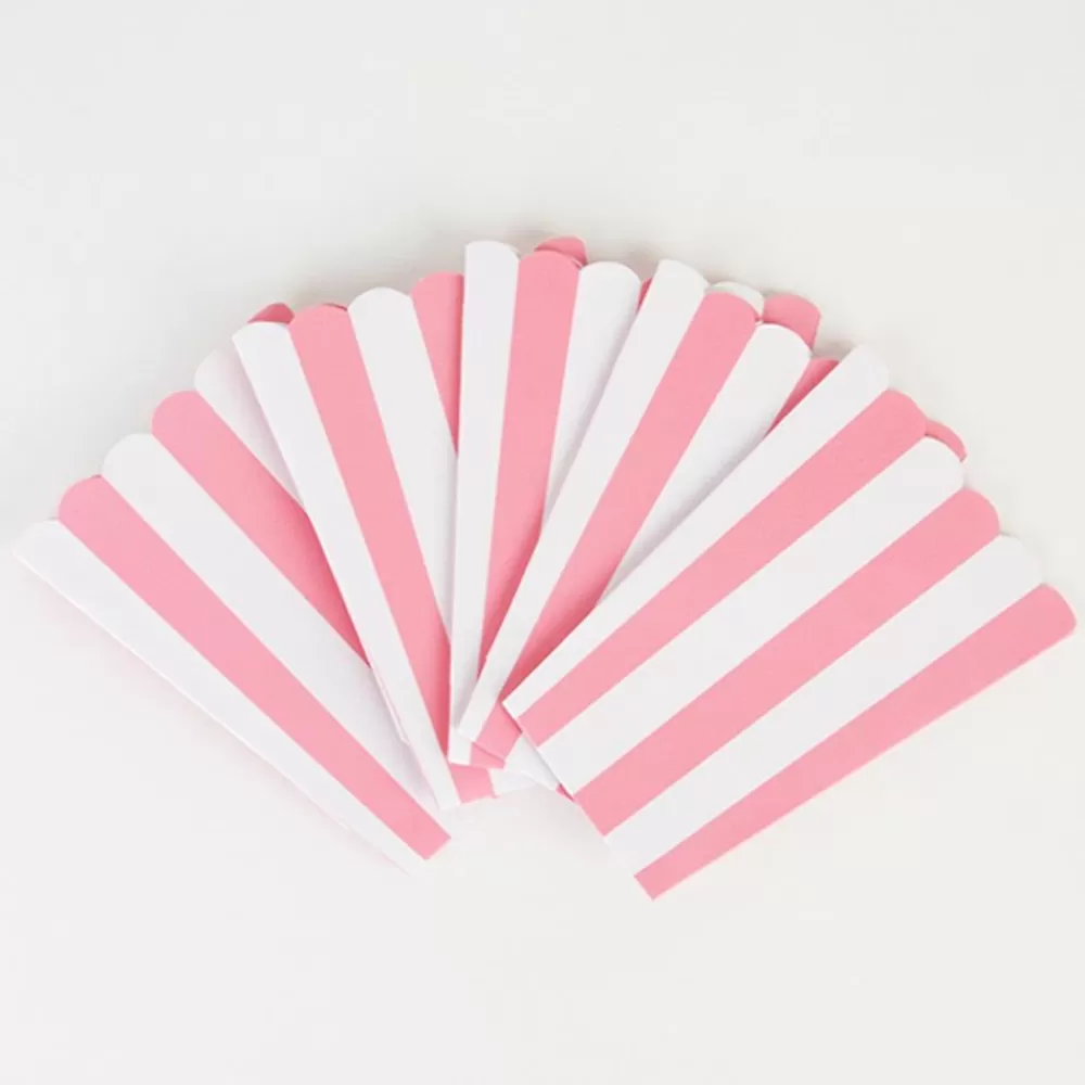 Outlet 5 Popcorn Boxes - Pink Stripes Dishes & Centerpieces