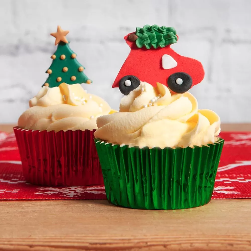 Discount 5 Sugar Toppers: Christmas Car Edible Decoration