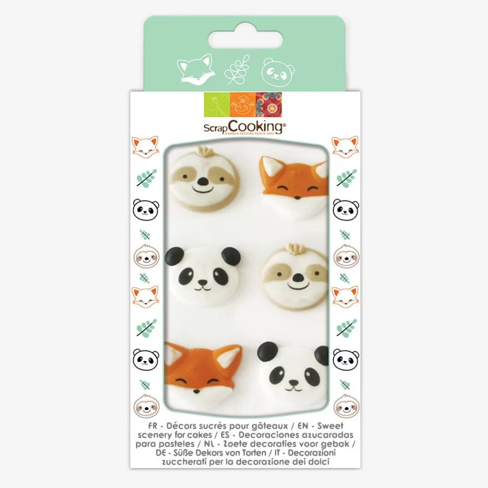 Outlet 6 Animal Sugar Toppers Edible Decoration