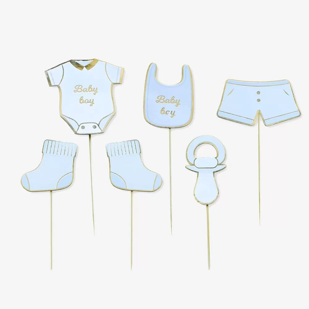 Best Sale 6 Baby Boy Toppers Cake Toppers