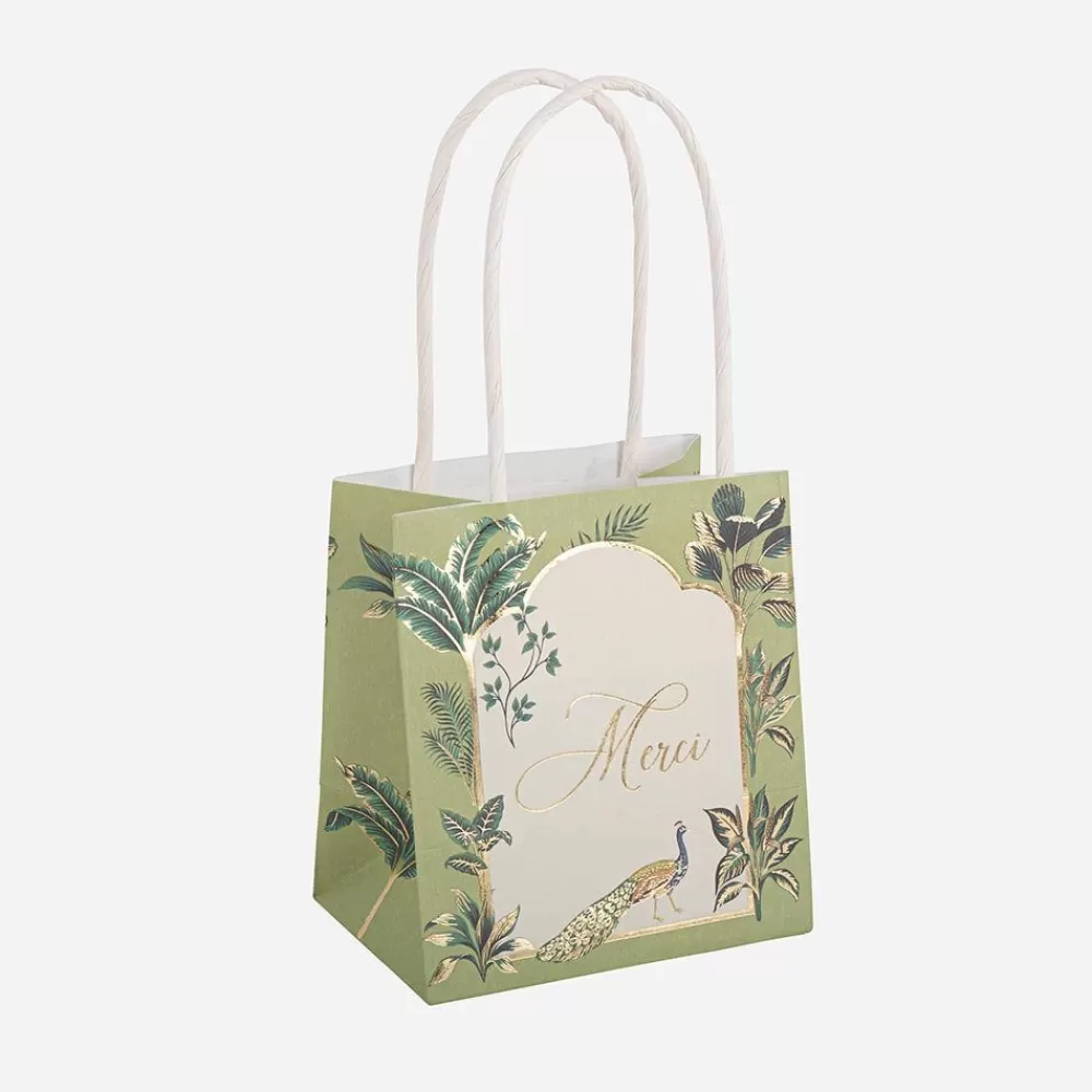 Outlet 6 Gift Bags Thank You Tropical Peacock Gift Bags