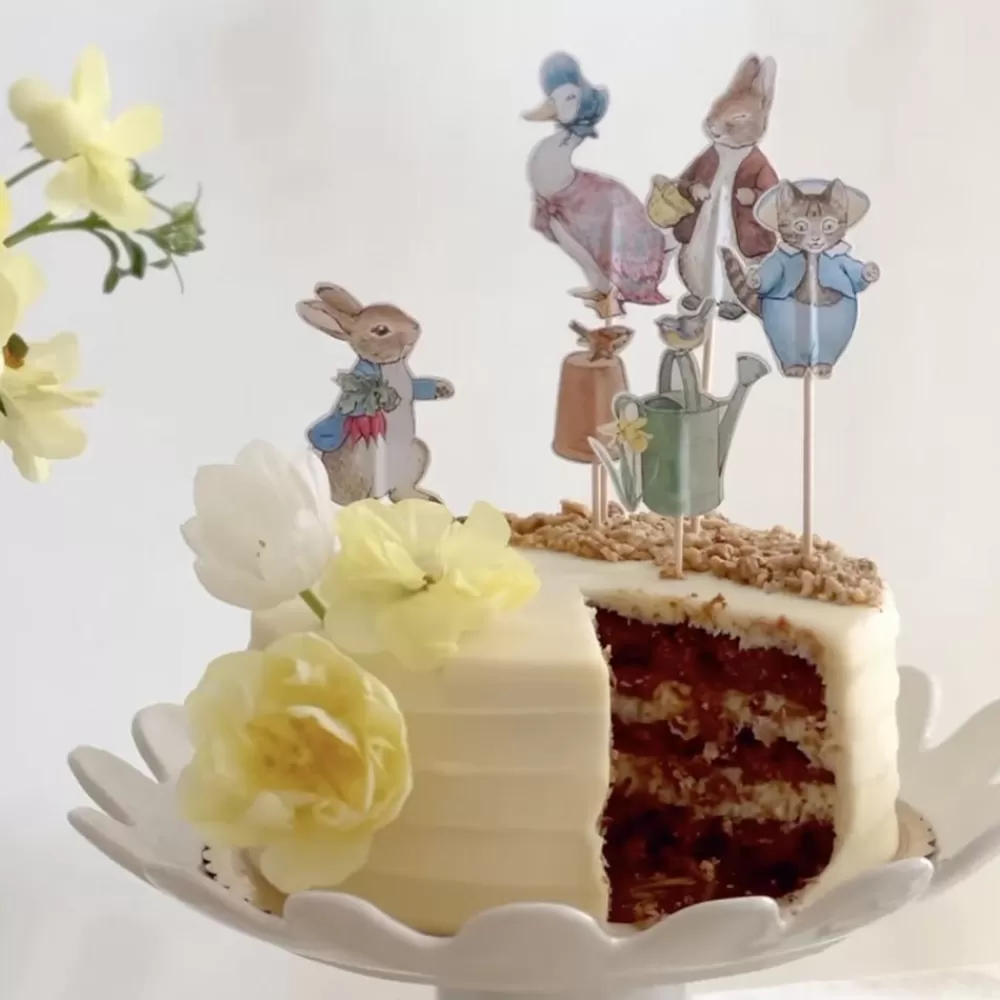 Flash Sale 6 Large Peter Rabbit Toppers Cake Toppers