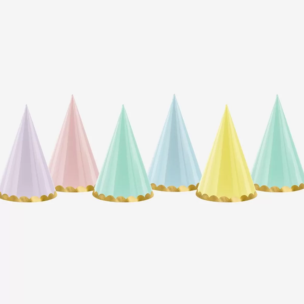 Clearance 6 Pastel Pointed Hats Photobooth