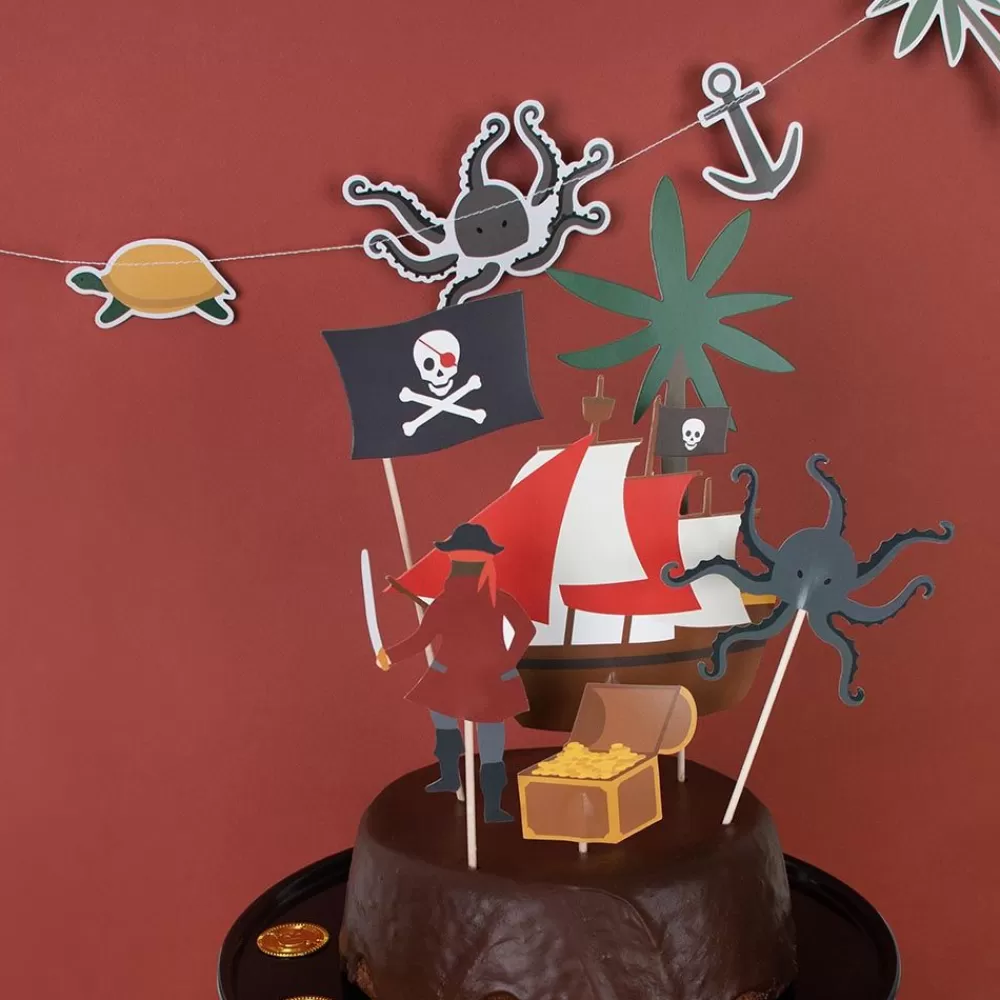 Best Sale 6 Pirate Toppers Cake Toppers