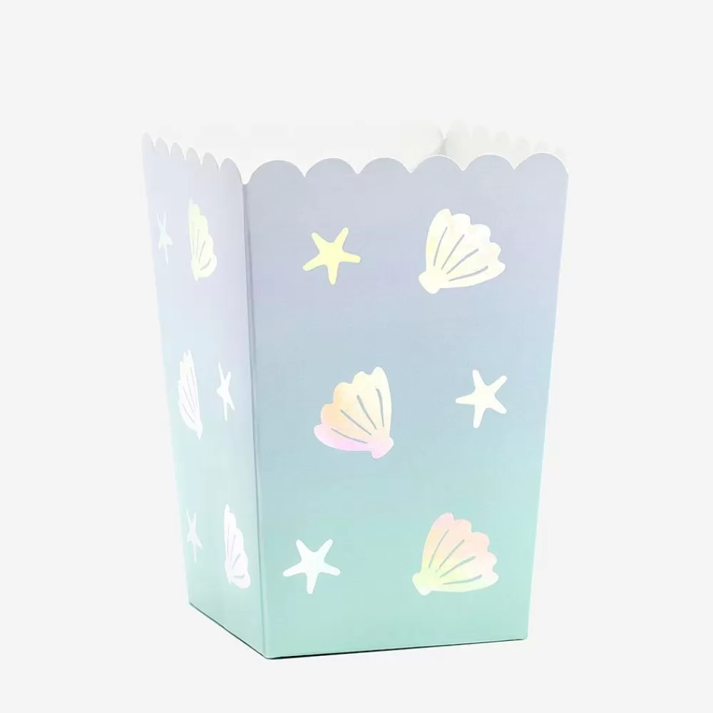 Fashion 6 Popcorn Boxes - Shell Dishes & Centerpieces