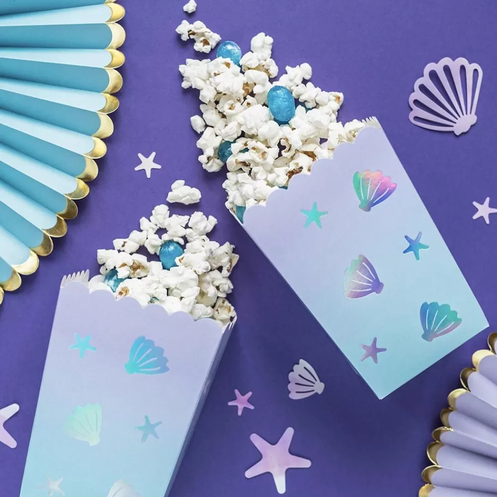 Fashion 6 Popcorn Boxes - Shell Dishes & Centerpieces