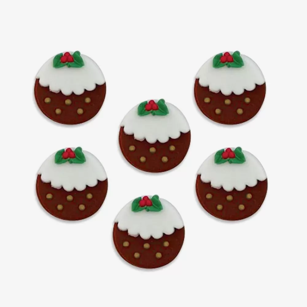 Hot 6 Pudding Sugar Toppers Edible Decoration