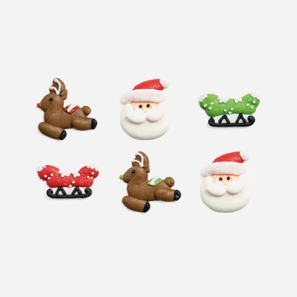 Outlet 6 Santa'S Sleigh Sugar Toppers Edible Decoration