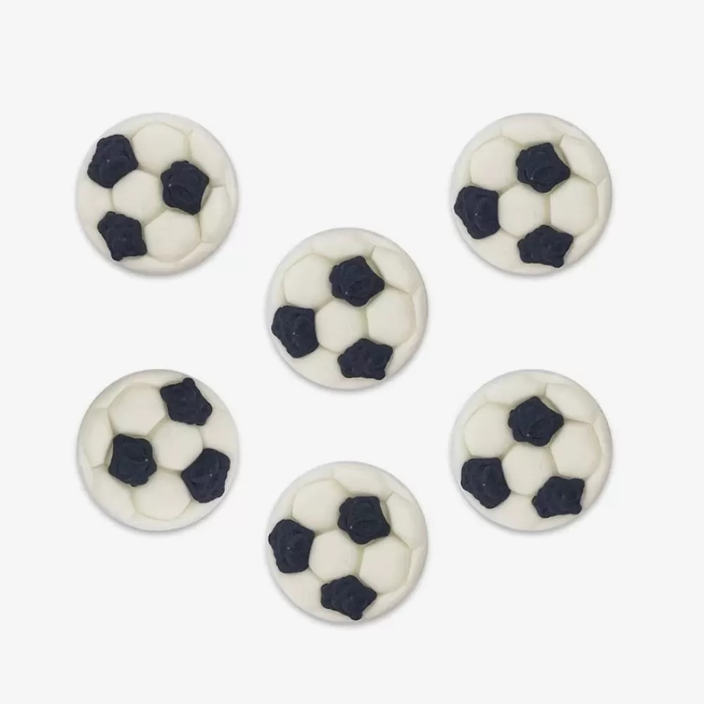 Fashion 6 Sugar Toppers - Football Edible Decoration