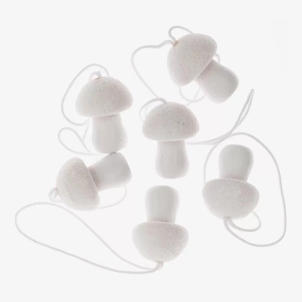 New 6 White Mushrooms Gift Tags