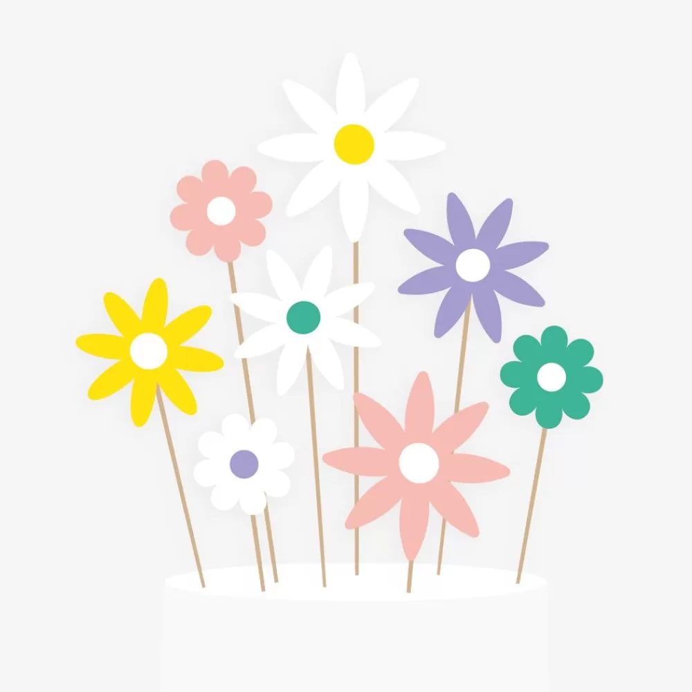 Fashion 8 Daisy Toppers Cake Toppers