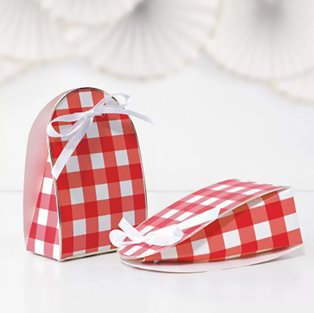 Outlet 8 Gingham Containers Gift Bags