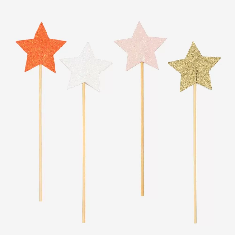 Online 8 Glitter Star Wands Accessories