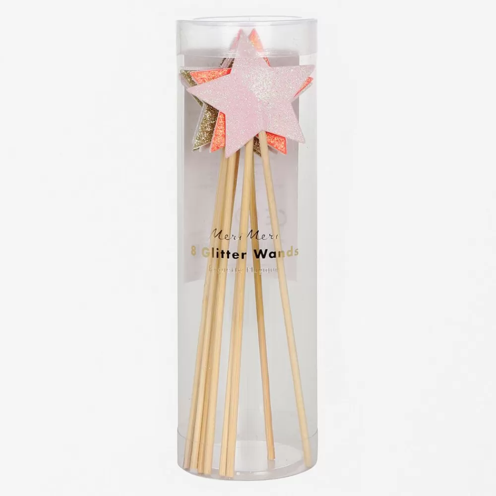 Online 8 Glitter Star Wands Accessories