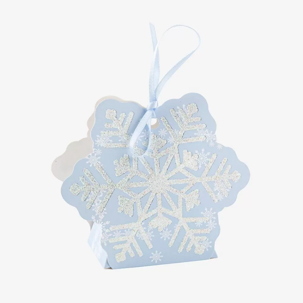 Discount 8 Ice Blue Snowflake Containers Gift Bags