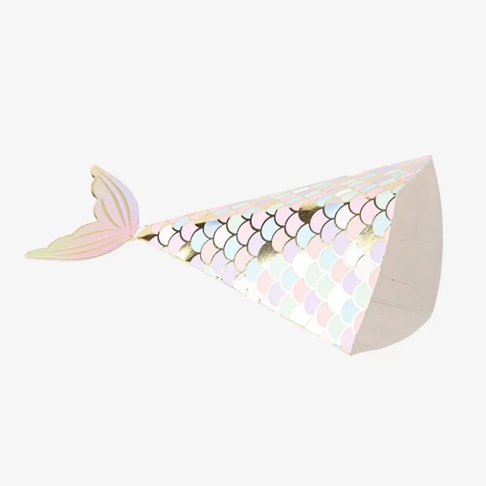 Discount 8 Iridescent Mermaid Tail Cones Gift Bags