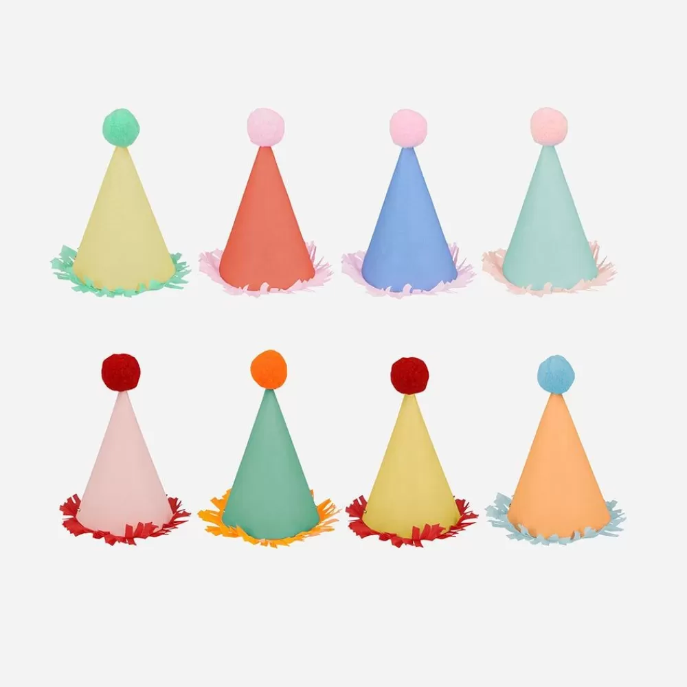 Flash Sale 8 Mini Pointed Hats With Pompoms Pointed Hats