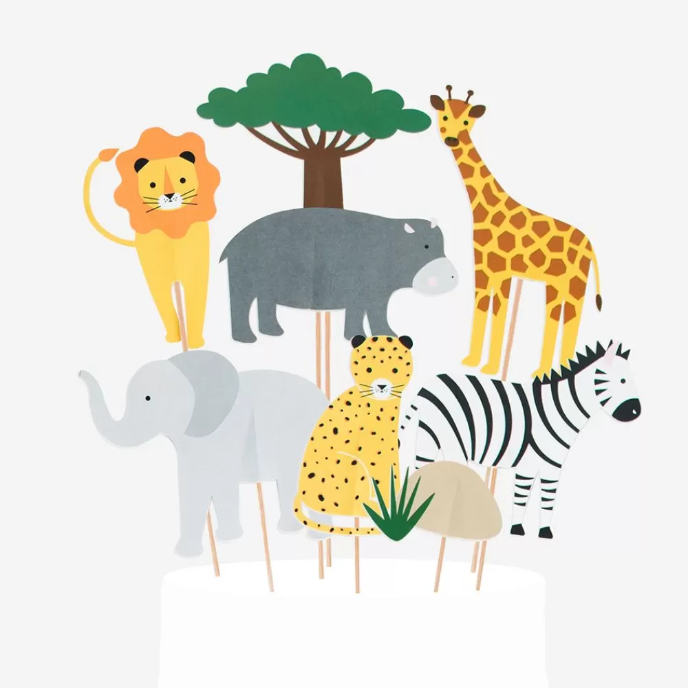 Hot 8 Safari Toppers Cake Toppers