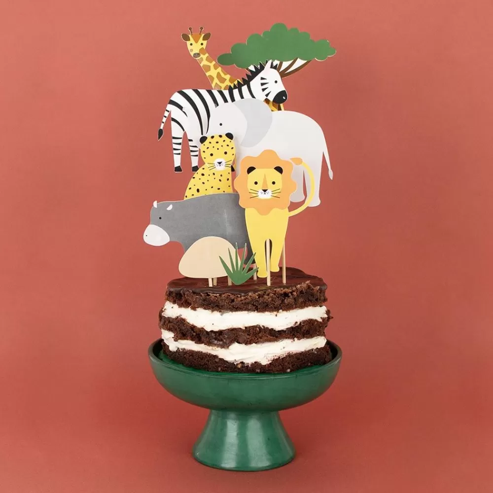 Hot 8 Safari Toppers Cake Toppers