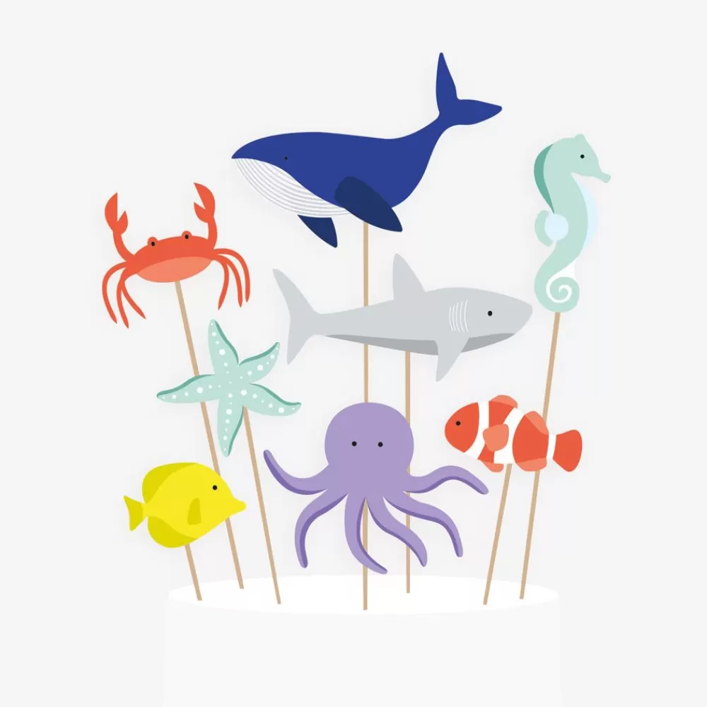 Online 8 Seabed Toppers Cake Toppers