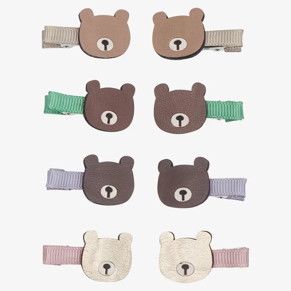 Hot 8 Teddy Bear Barrettes Accessories