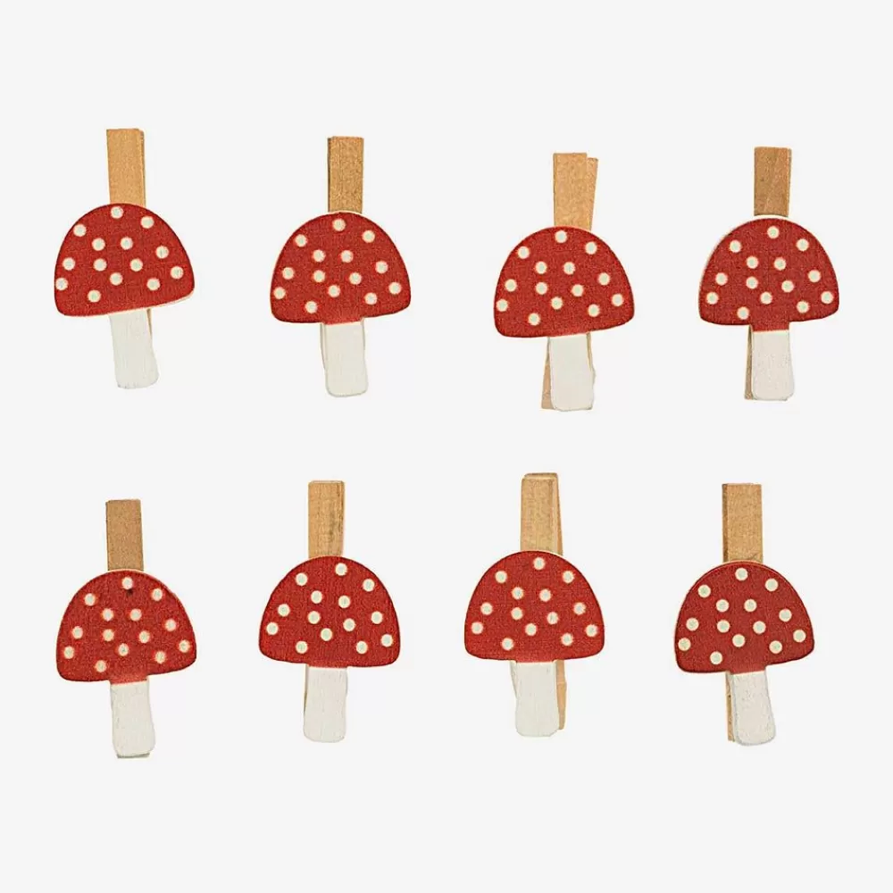 Shop 8 Wooden Amanita Mushroom Clips Gift Tags