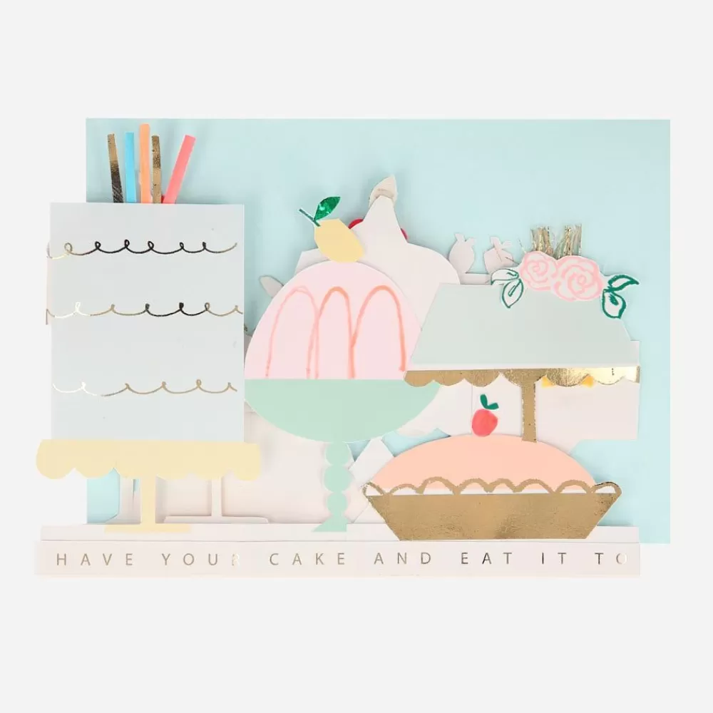 Clearance Accordion Pastry Card: Happy Birthday Dishes & Centerpieces